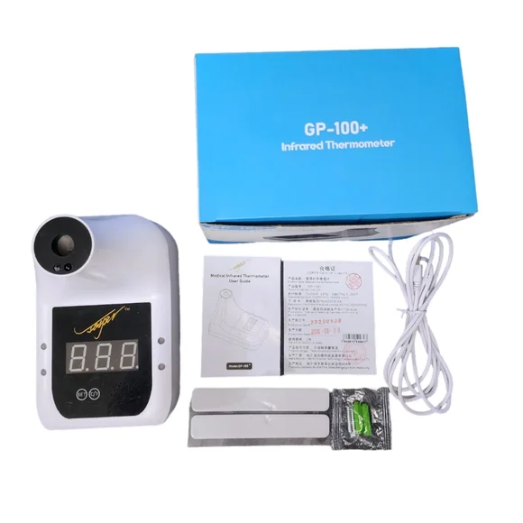 Infrared Thermometer Digital LCD Wall Mount Non Contact Temperature Alarm USB - Picture 2 of 6